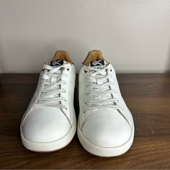 Kuru Roam White Leather Court Sneakers Sz 7 - Picture 6 of 7